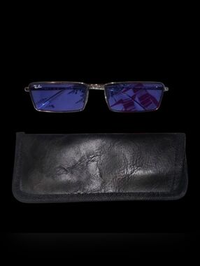 Unisex Ray-Ban Emy Blue/Violet Tinted Y2K Sunglasses